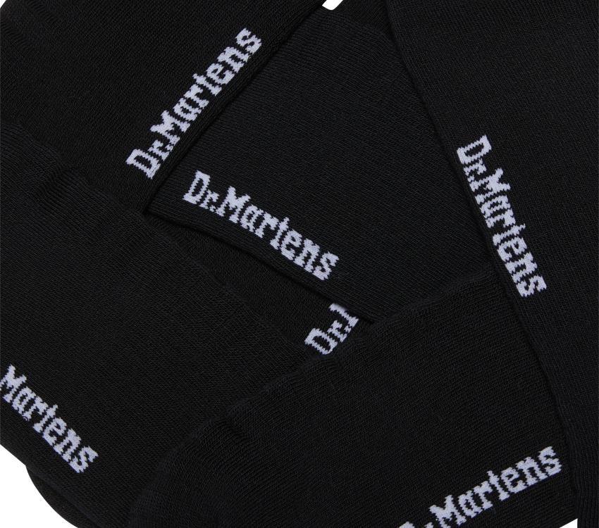 Kort Dobbel Doc 3pk Dr.martens Norge Sort Bomullsblanding