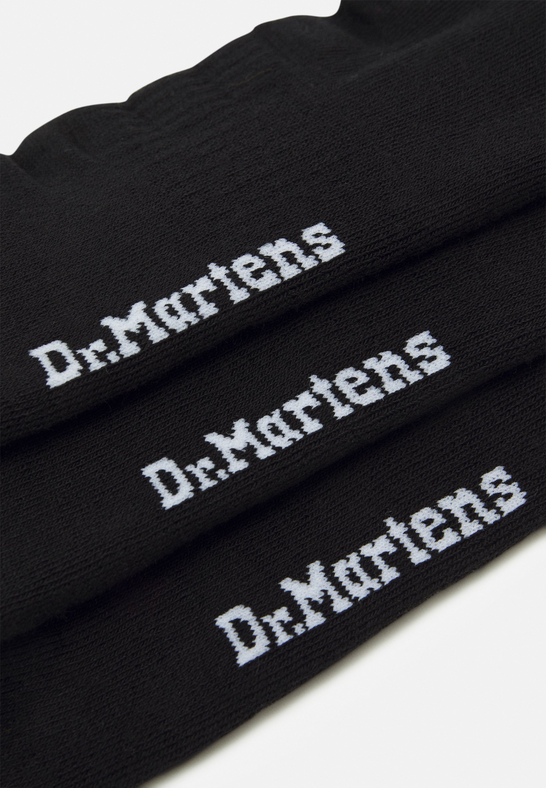 Dr.martens Norge Short Double Doc 3 Pack Unisex Sokker Sort Blanding