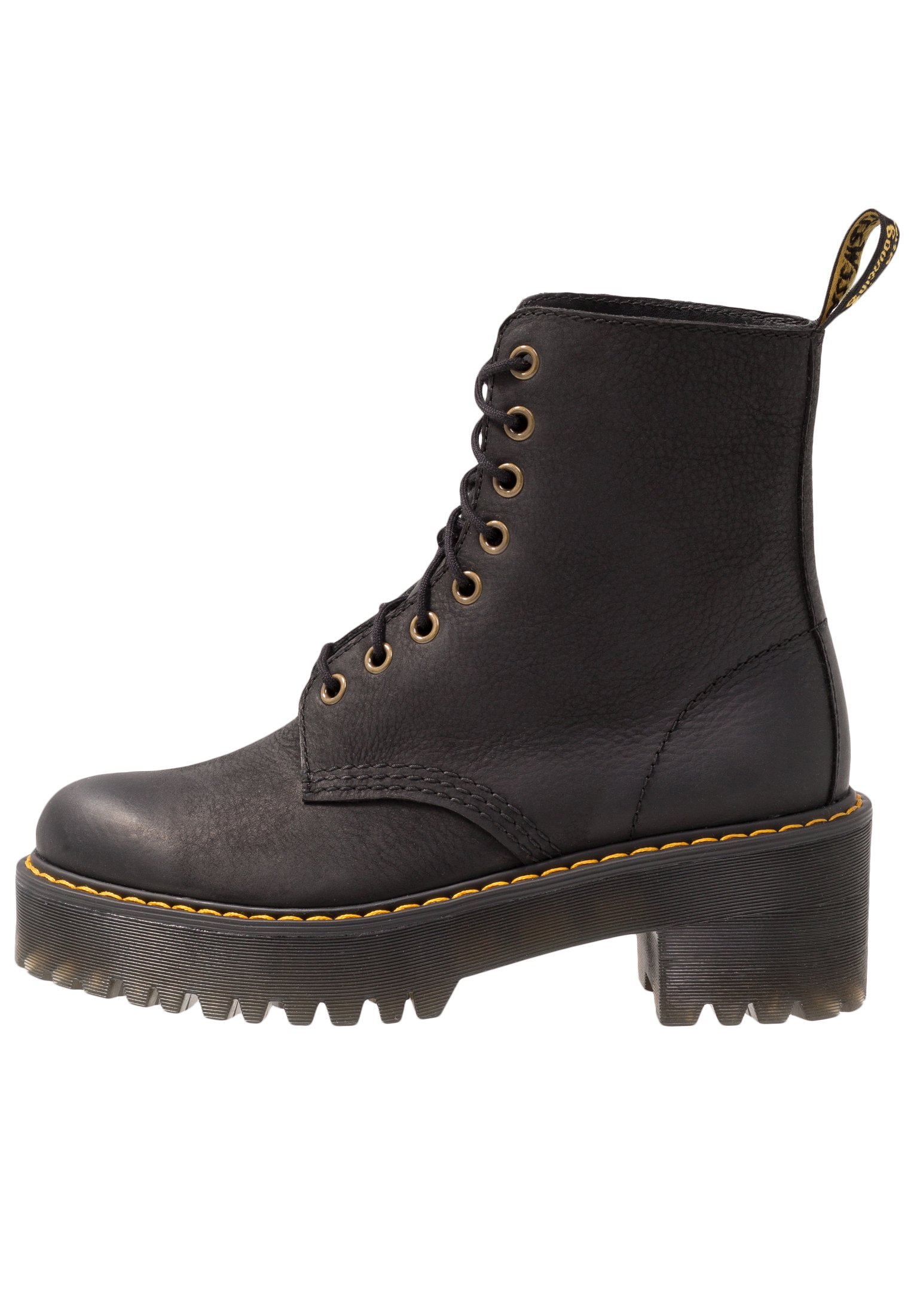 Svart Dr.martens Norge Shriver Hi 8 Eye Boot Platform Ankelstøvletter
