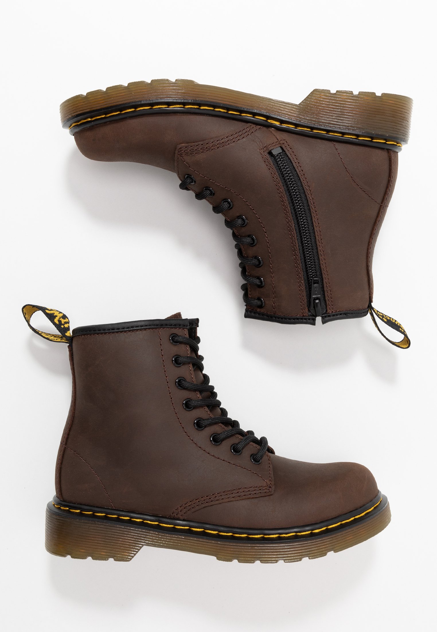 Mørkebrune Dr.martens Norge 1460 Serena J Republic Wp Ankelstøvletter Med Snøring