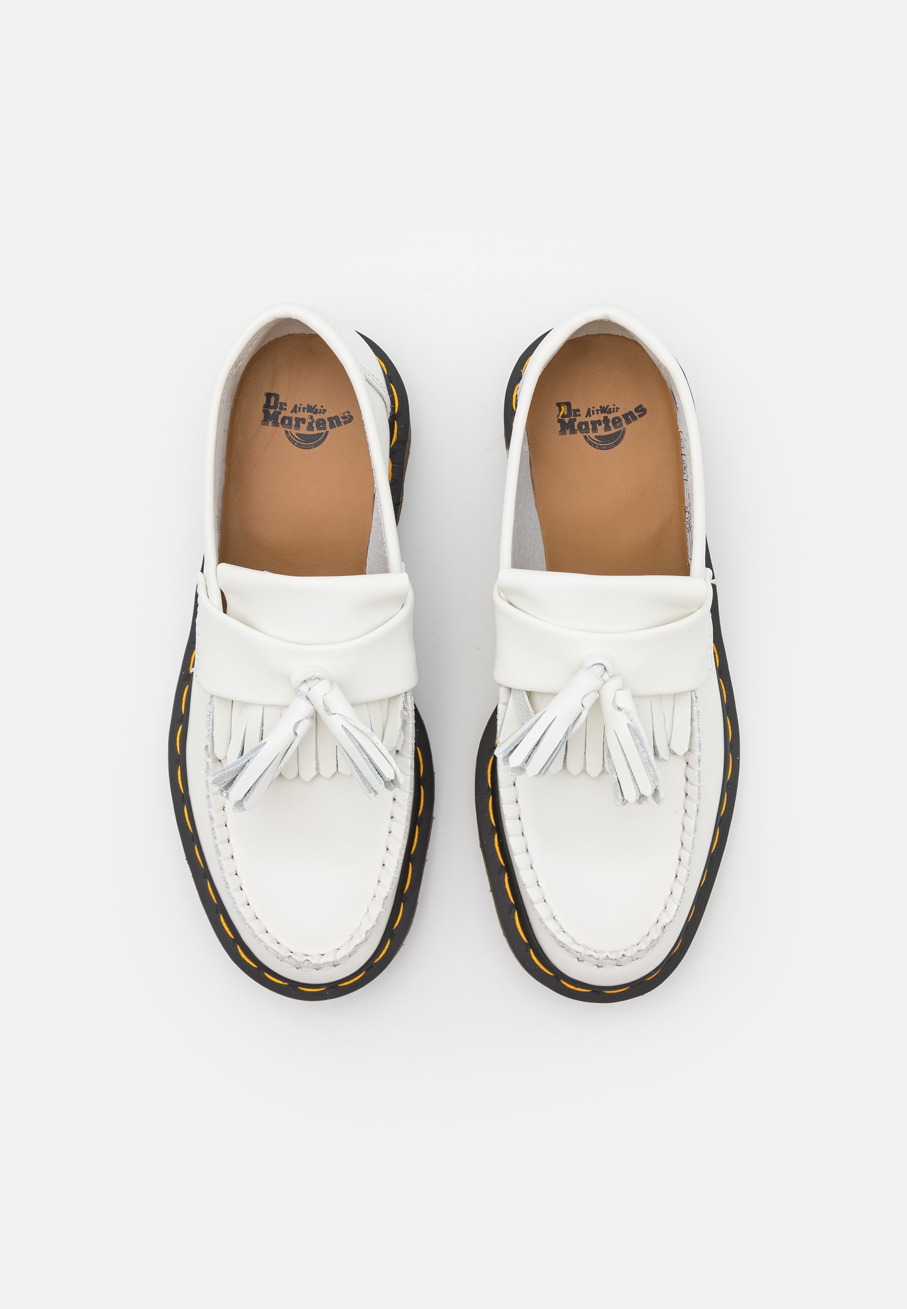 Hvit Glatt Dr.martens Norge Adrian Unisex Slip Ons