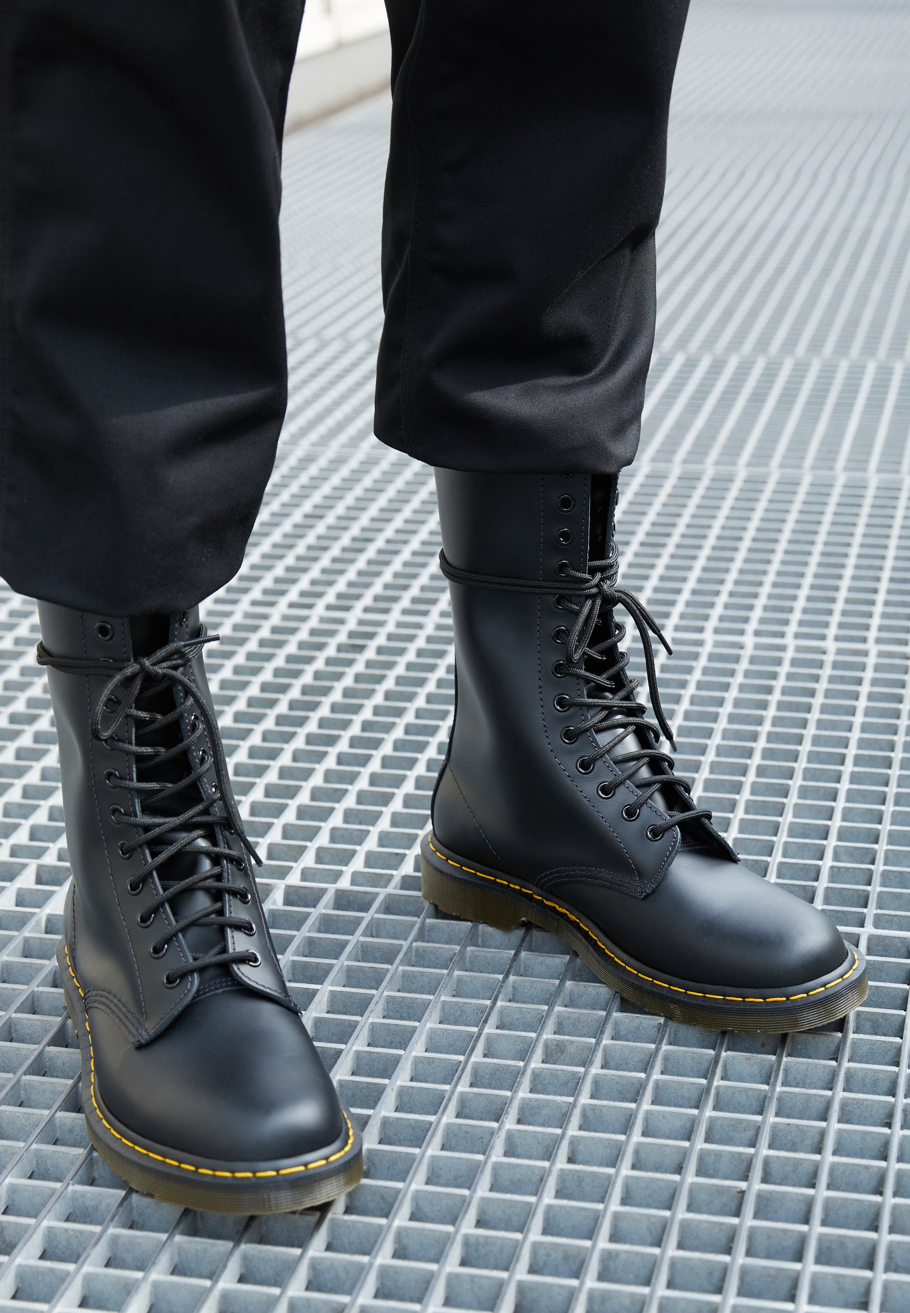 Dr.martens Norge 1914 Snørestøvletter Sort Glatte