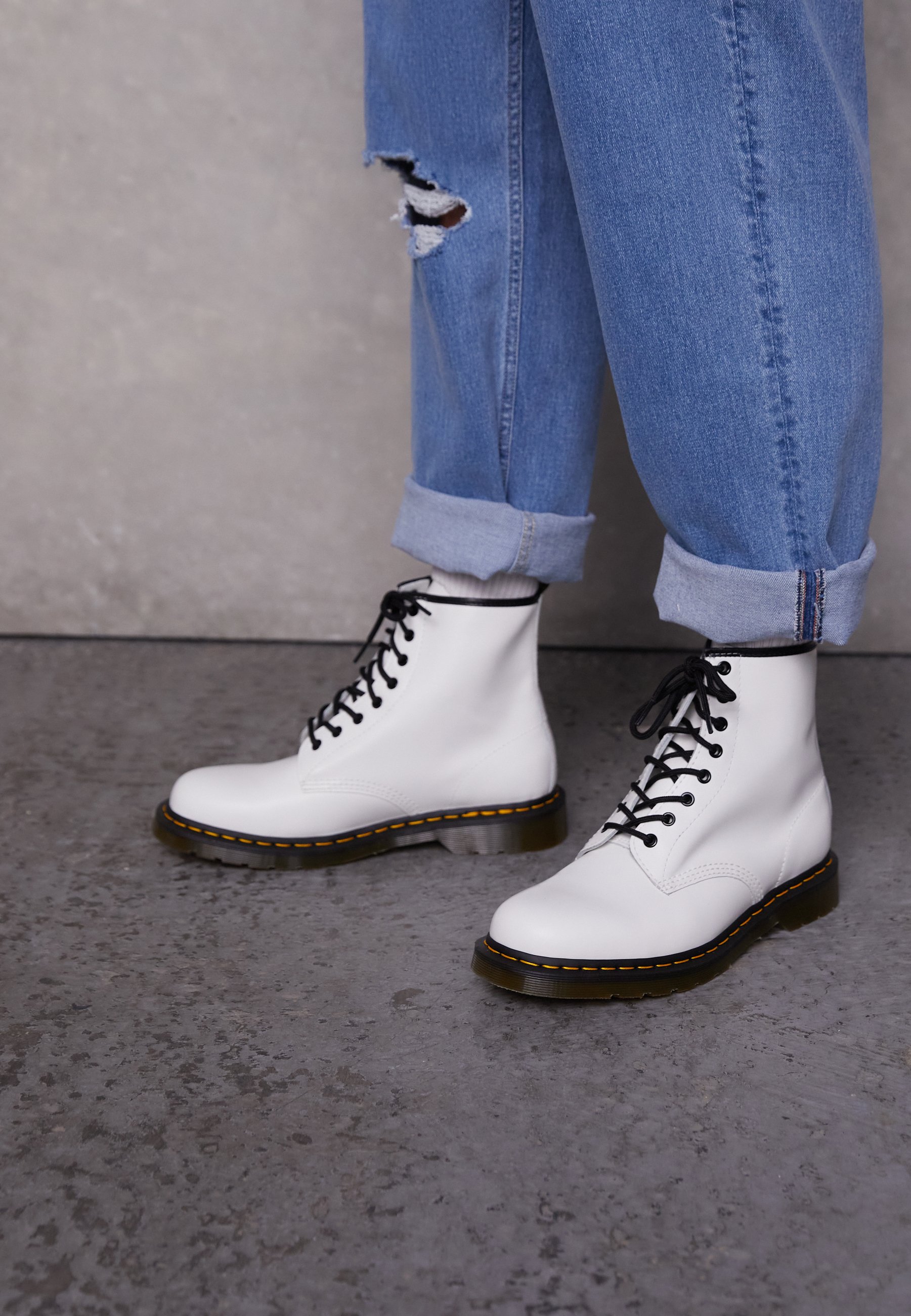 Hvit Dr.martens Norge 1460 8 Snøre Støvletter