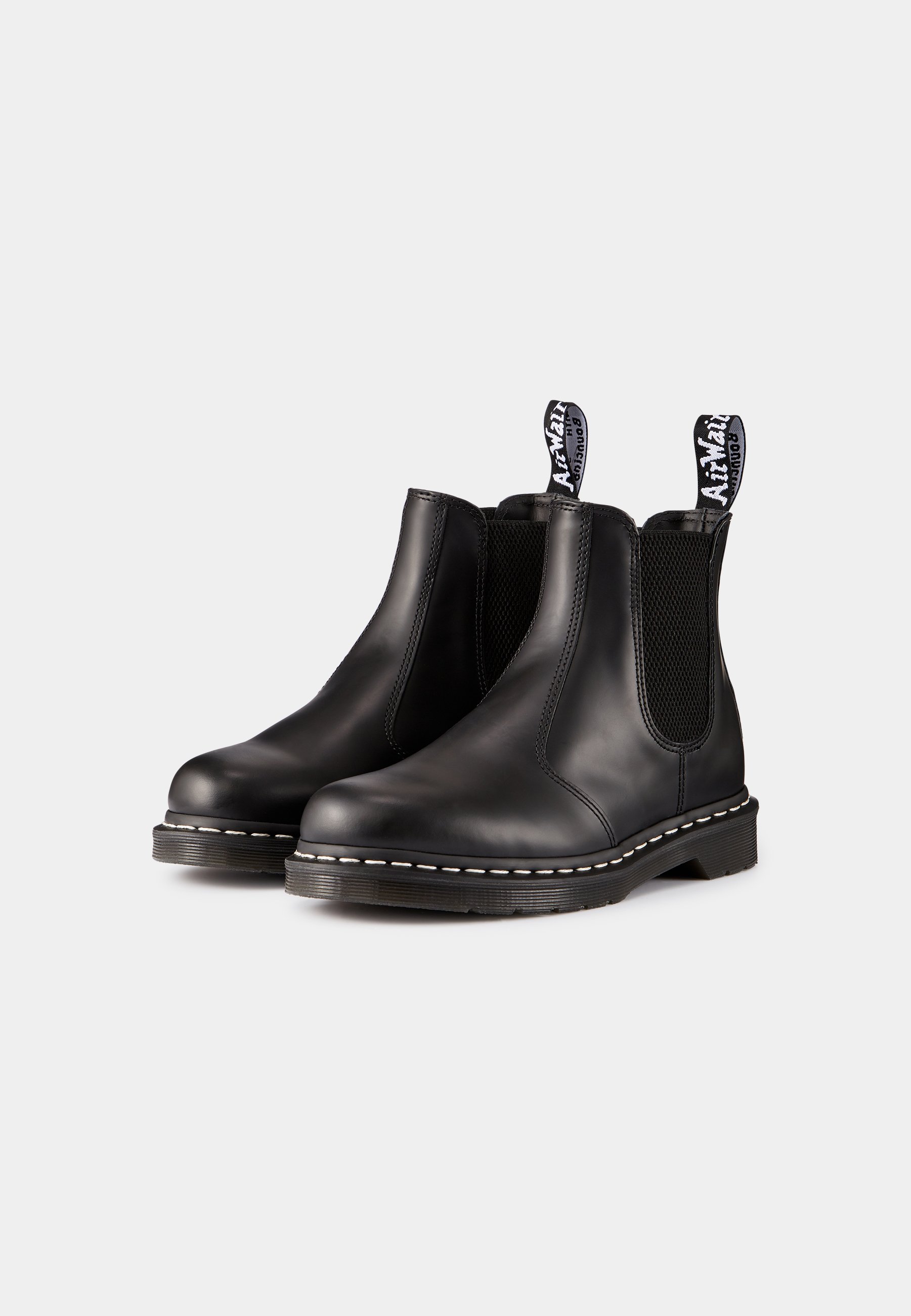 Sorte Glatte Dr.martens Norge Ankelstøvletter Med Snøring