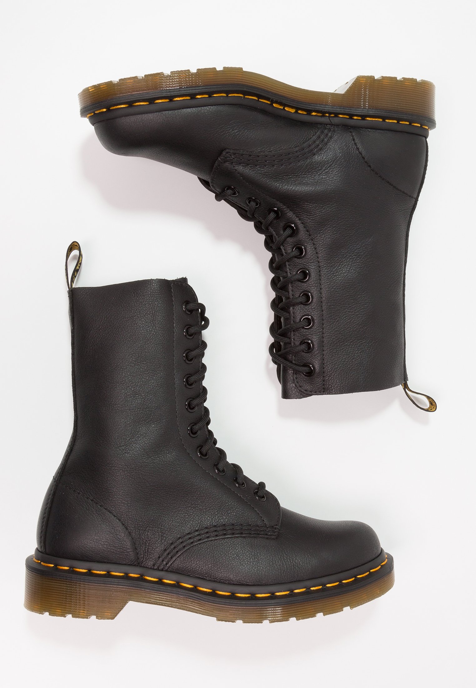 Sorte Dr.martens Norge 1490 10 Eye Virginia Ankelstøvletter Med Snøre