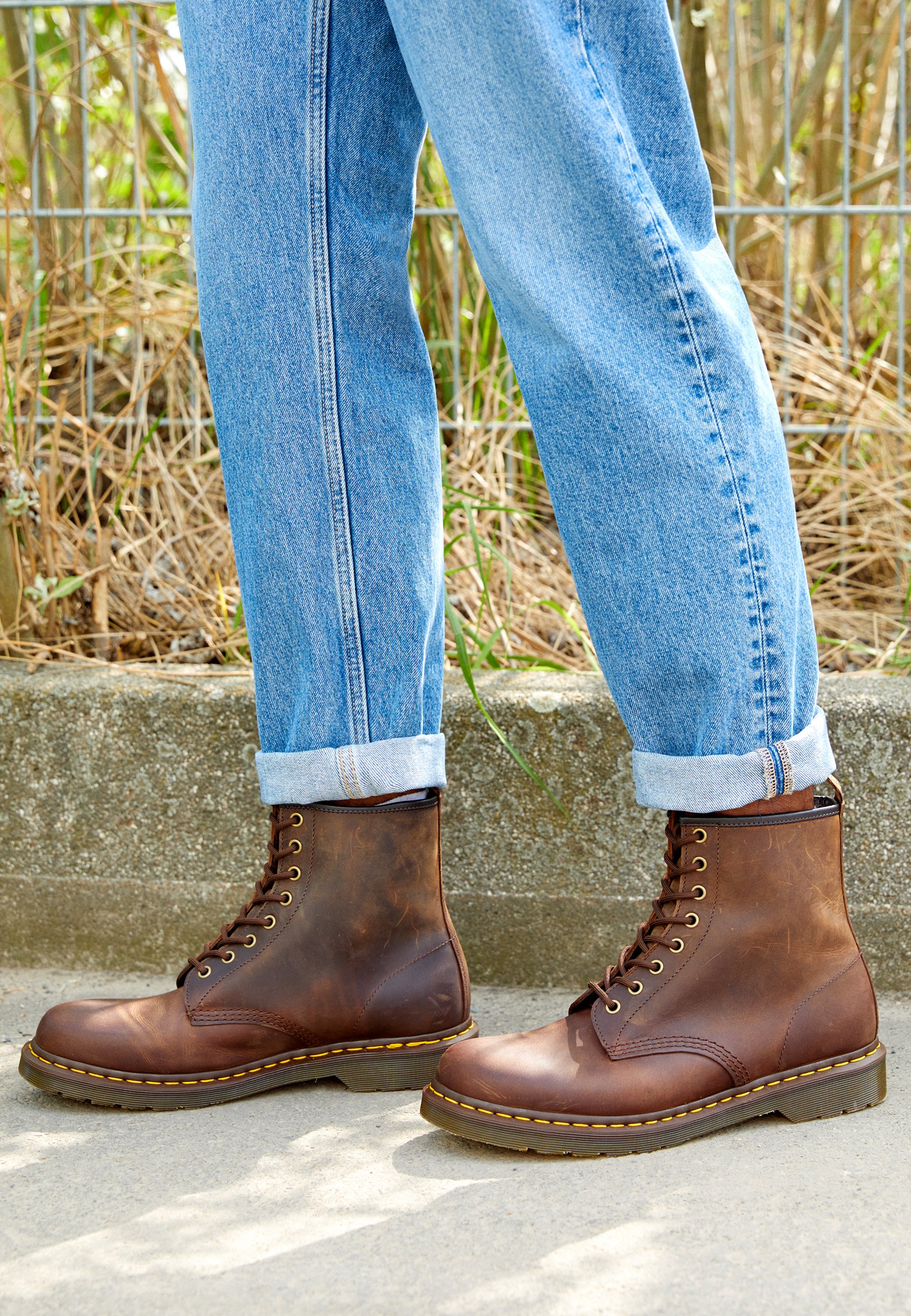 1460 Unisex Ankelstøvletter Dr.martens Norge Mørkebrun Crazy Horse