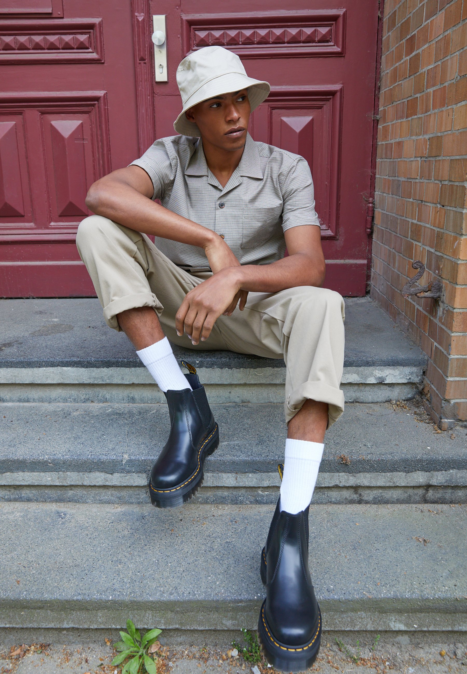 Sorte Dr.martens Norge 2976 Quad Chelsea Klassiske Ankelstøvletter