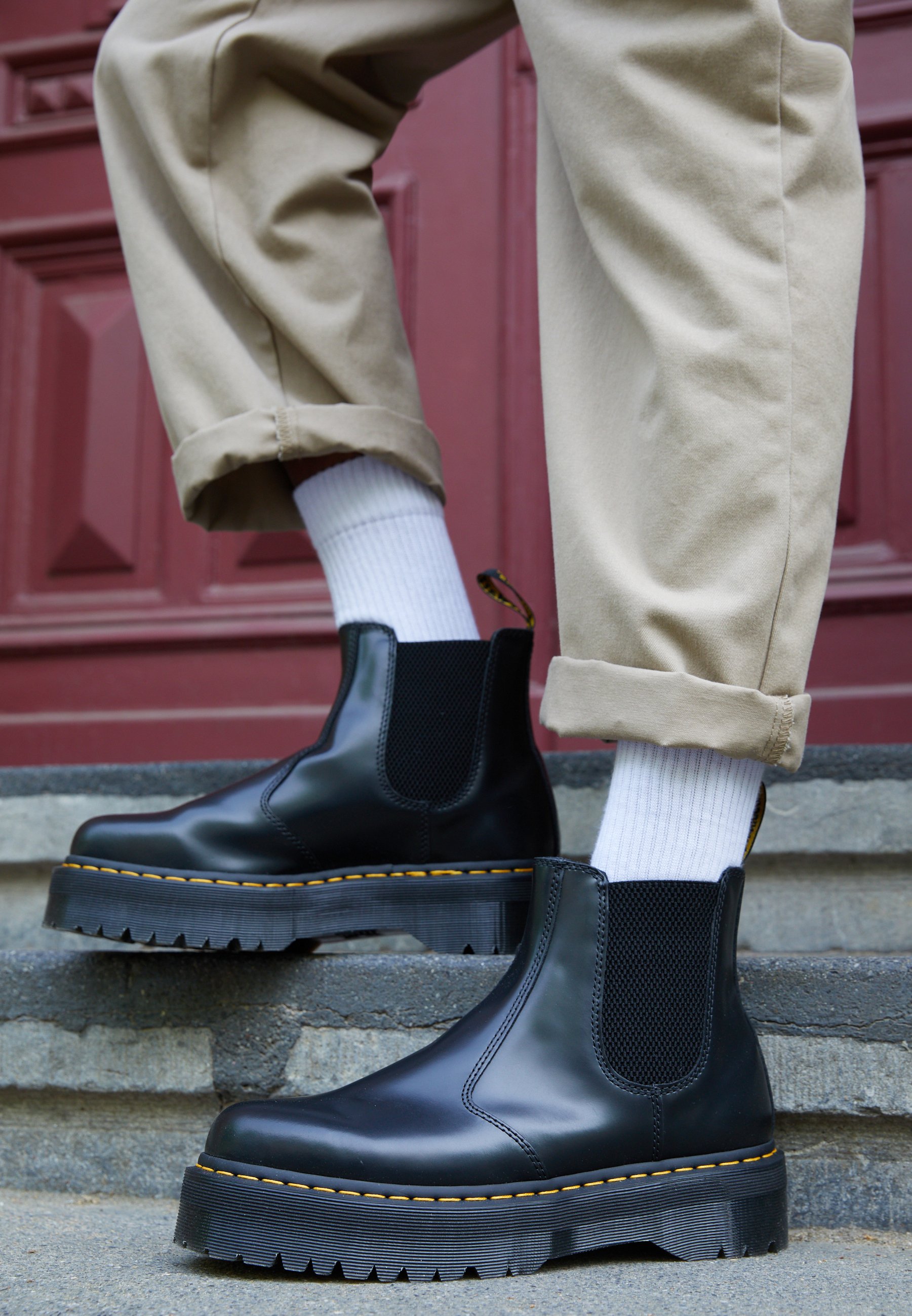 Sorte Dr.martens Norge 2976 Quad Chelsea Klassiske Ankelstøvletter