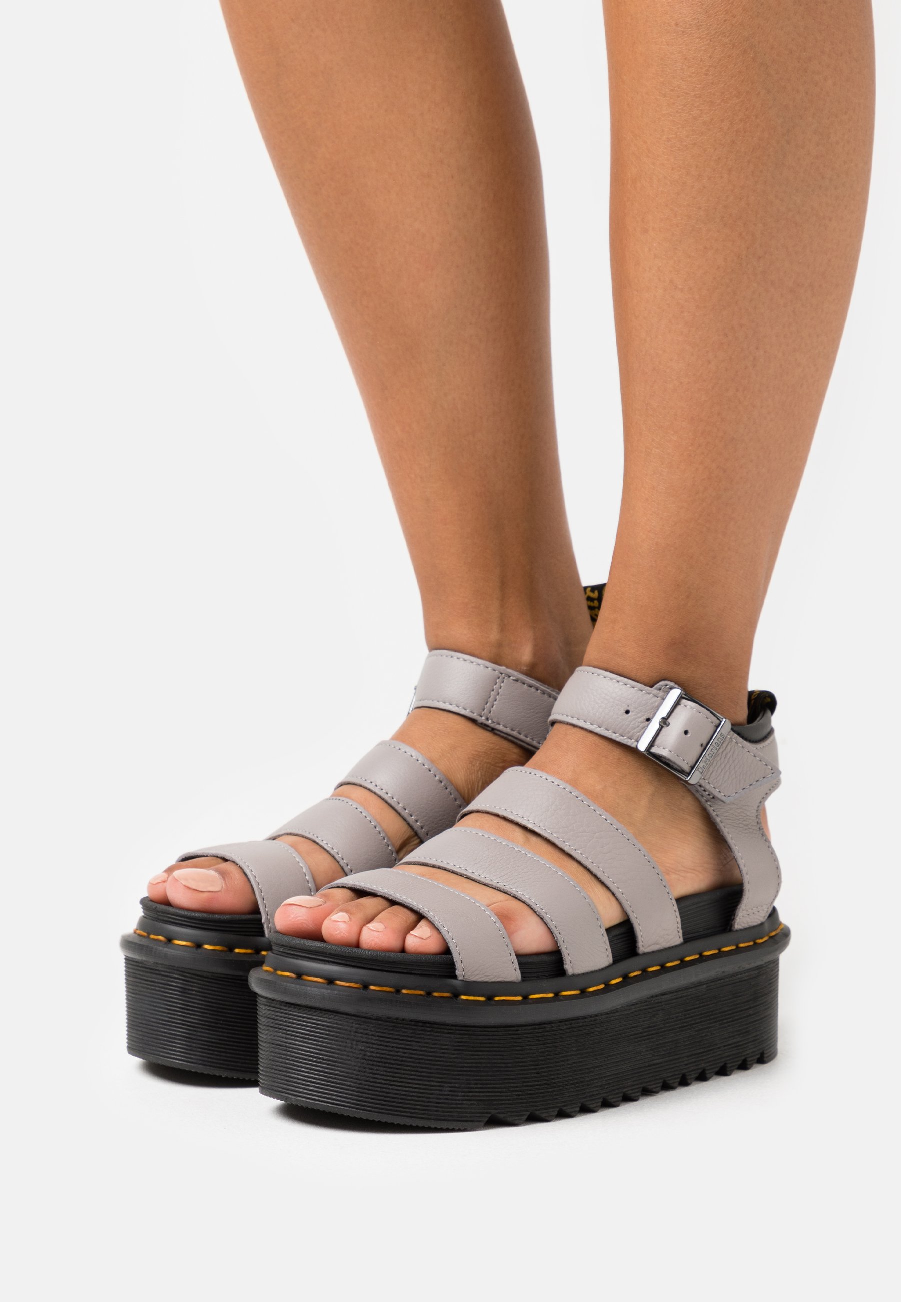 Dr.martens Norge Blaire Quad Platform Sandaler Grå Pisa