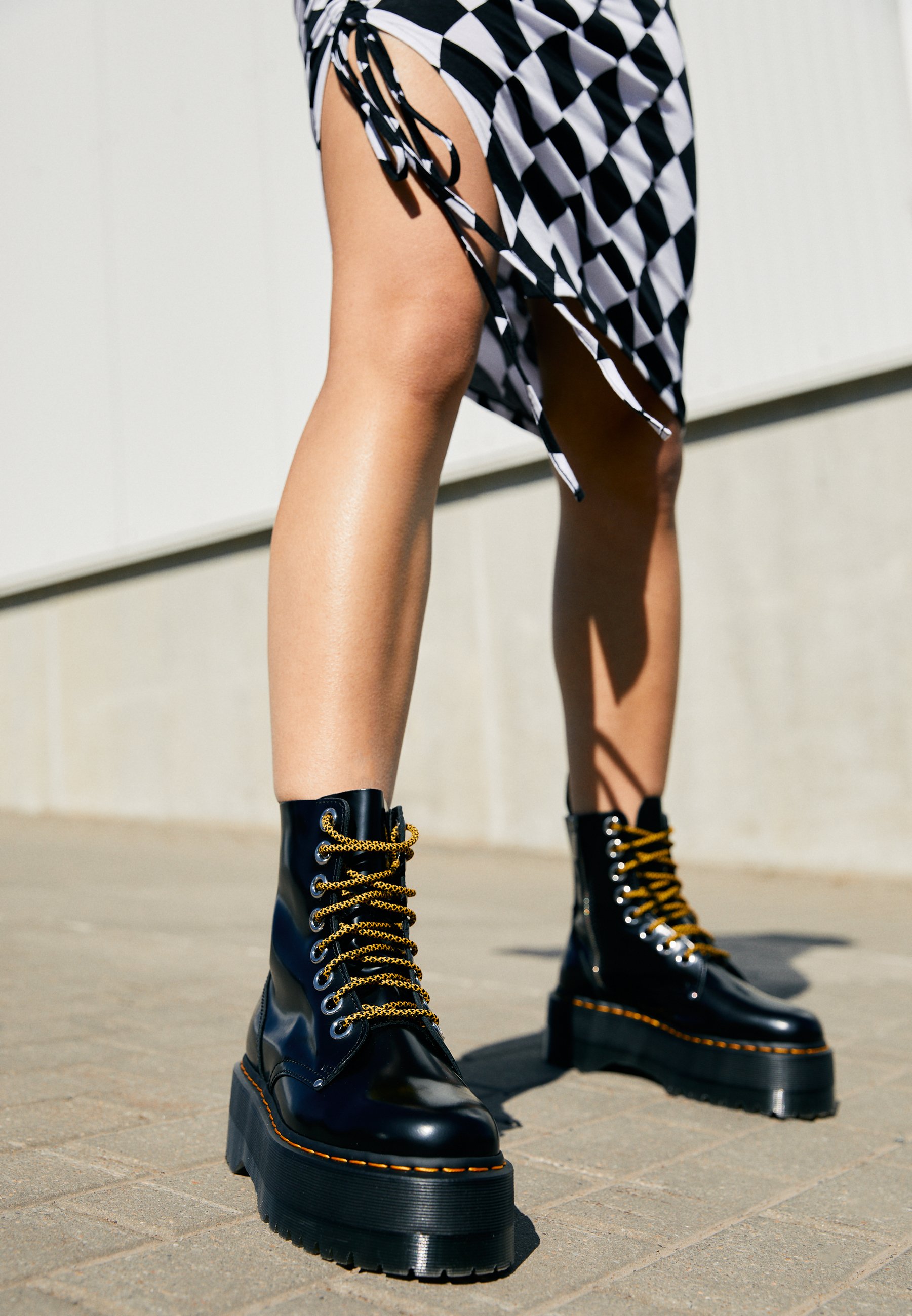 Jadon Max Platform Ankelstøvletter Dr.martens Norge Black Buttero